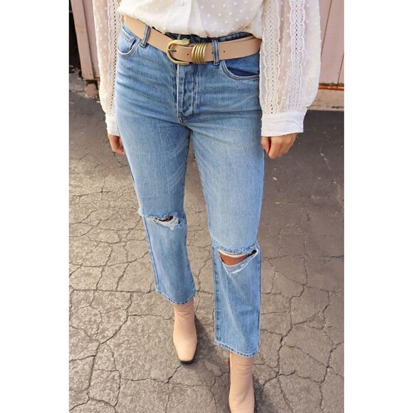 NWT BLANKNYC The Howard Distressed Mid Rise Loose Fit in Wildflower, Size 27 - Picture 7 of 16